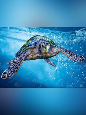 🐢 Rare Retired Diamond Art Club Green Sea Turtle Tim Jeffs Sealed